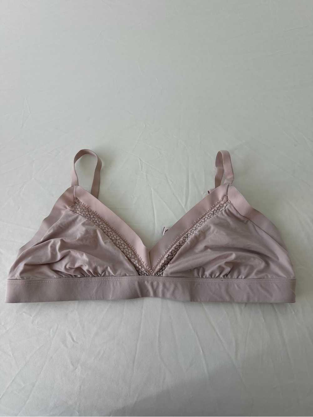 Victoria's Secret Light Blush Wireless Lace-Trim Bralette